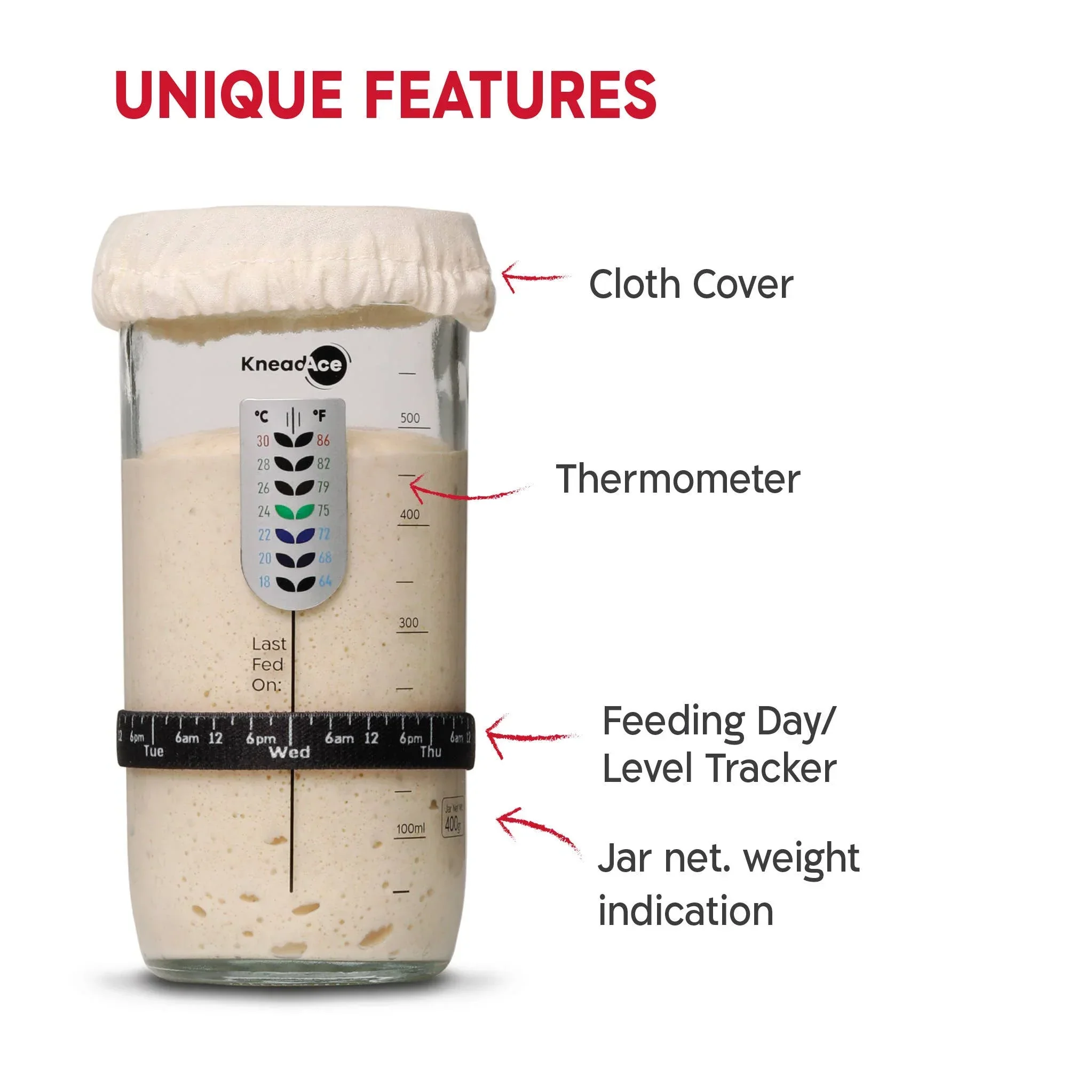 KneadAce Sourdough Kit (24oz Jar) - Image 5