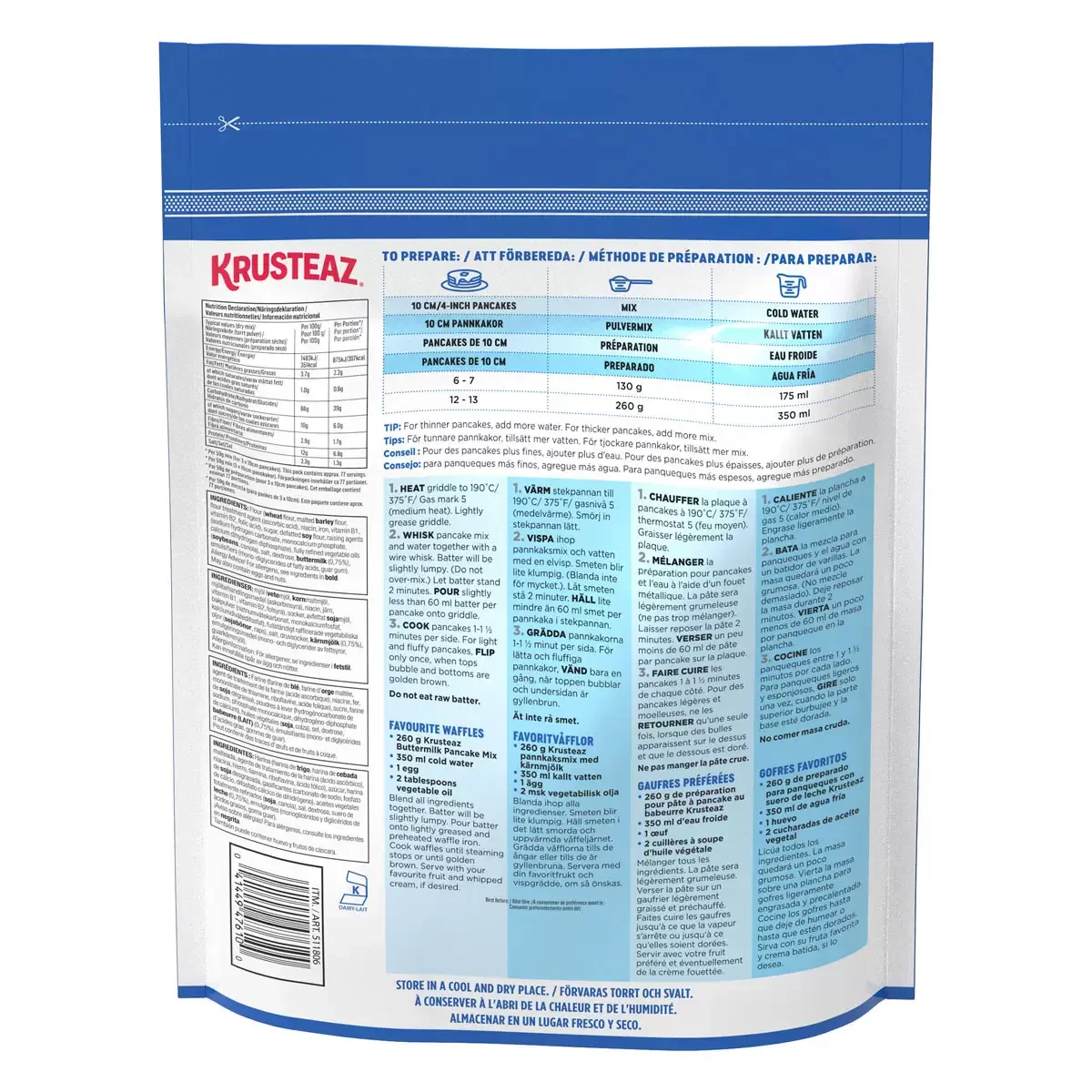 Krusteaz Buttermilk Pancake Mix (4.53kg) - Image 2