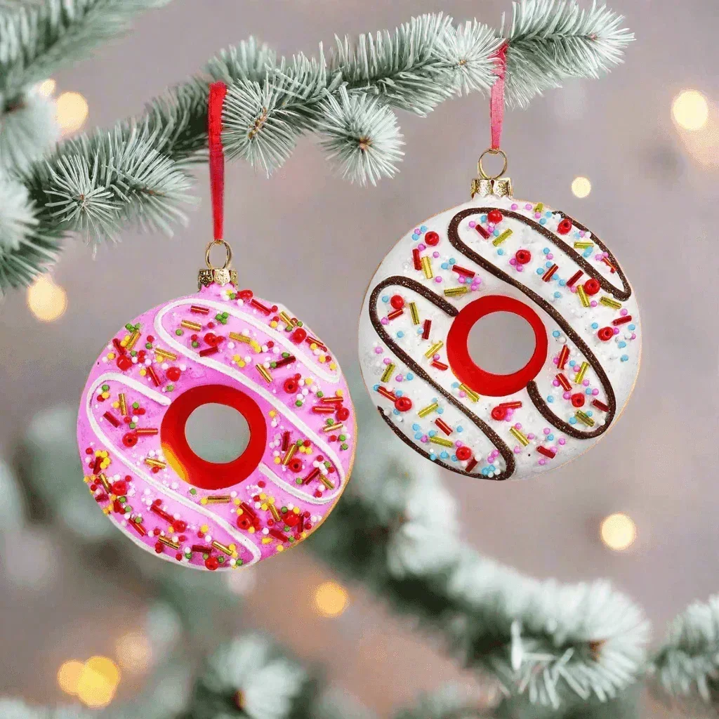 Kurt Adler Glass Doughnut Ornament (2 Pieces) - Image 2
