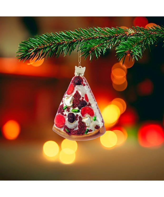 Kurt Adler Noble Gems Pizza Slice Glass Ornament - Image 2