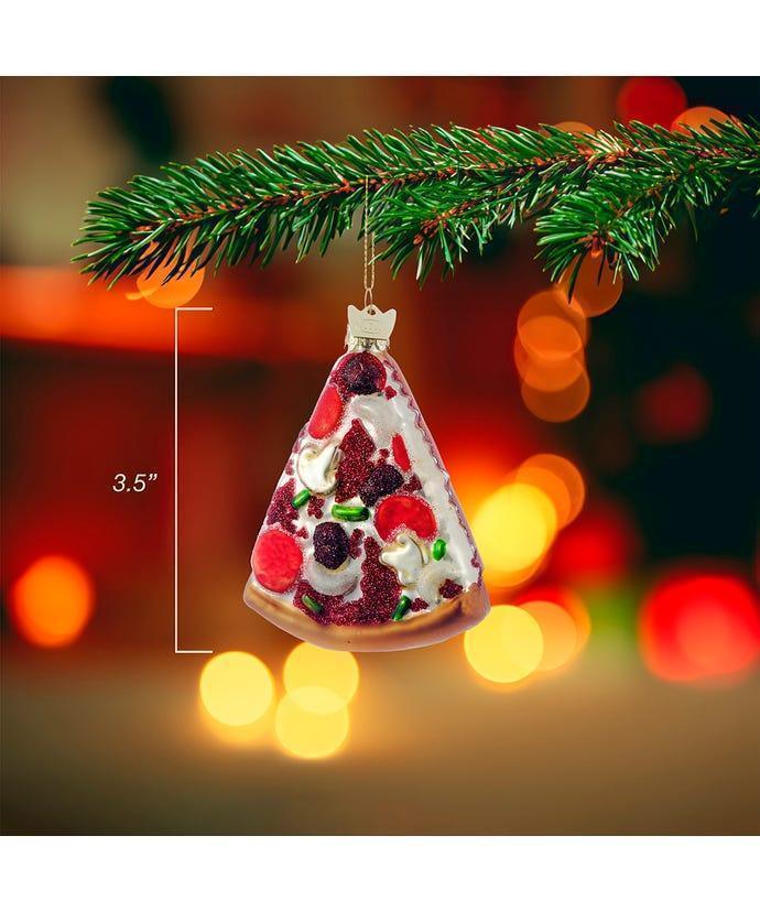 Kurt Adler Noble Gems Pizza Slice Glass Ornament - Image 3
