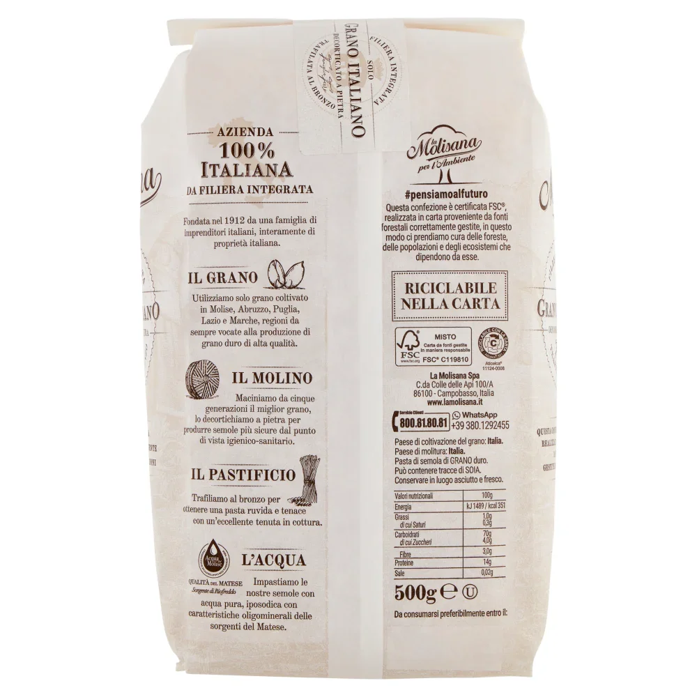 La Molisana Fusilli Pasta (500g) - Image 3