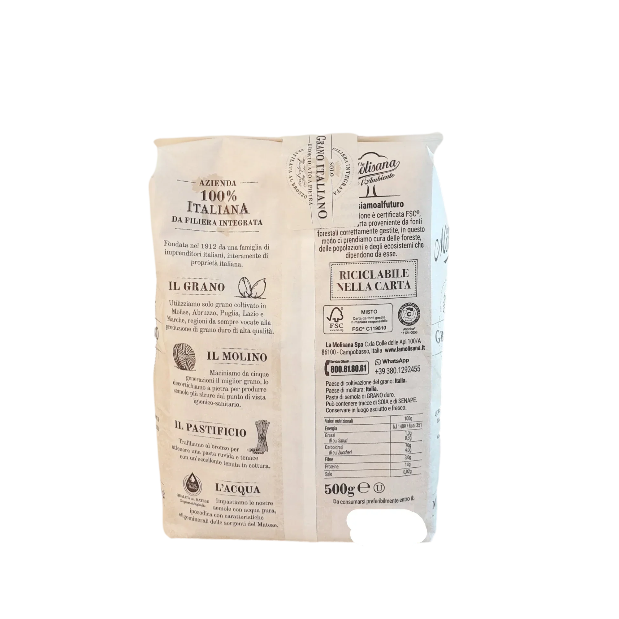 La Molisana Pasta Mezzi Rigatoni (500g) - Image 3