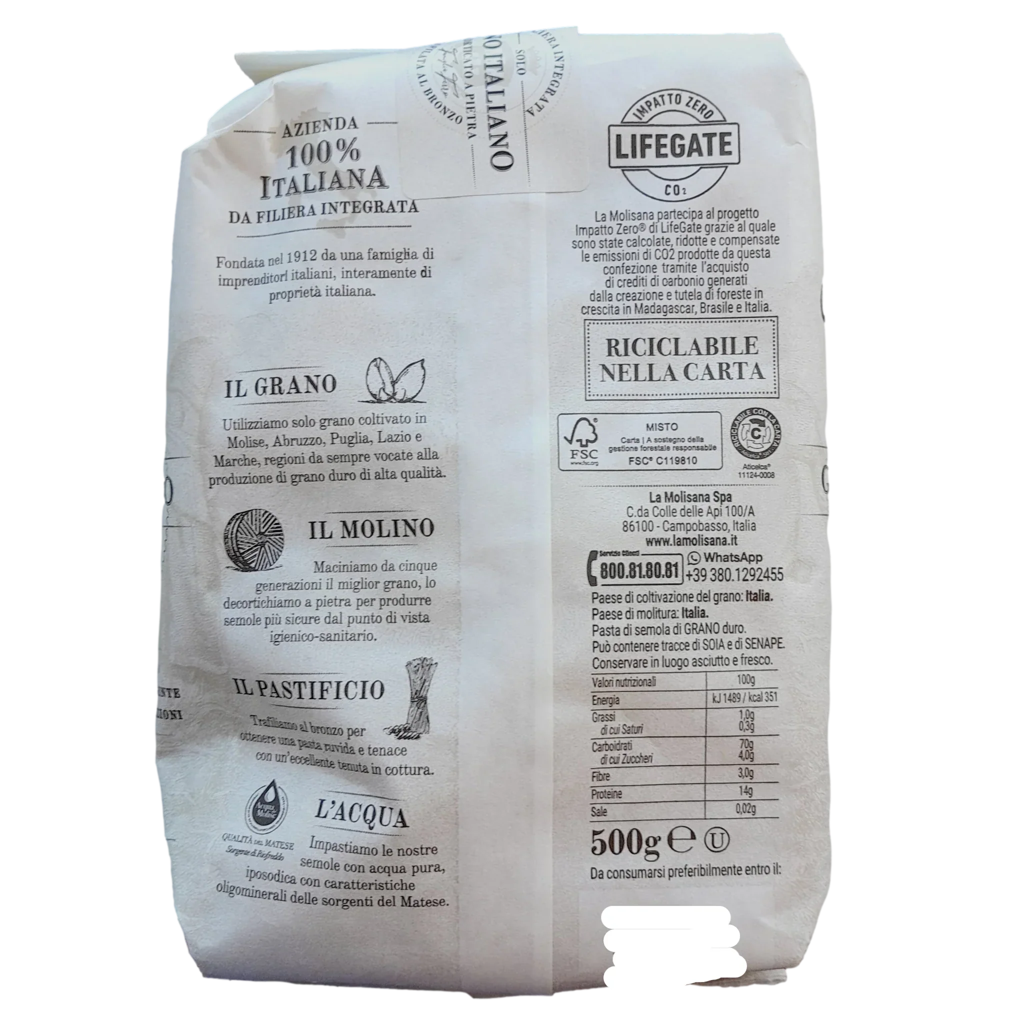 La Molisana Penne Rigate Pasta (500g) - Image 3