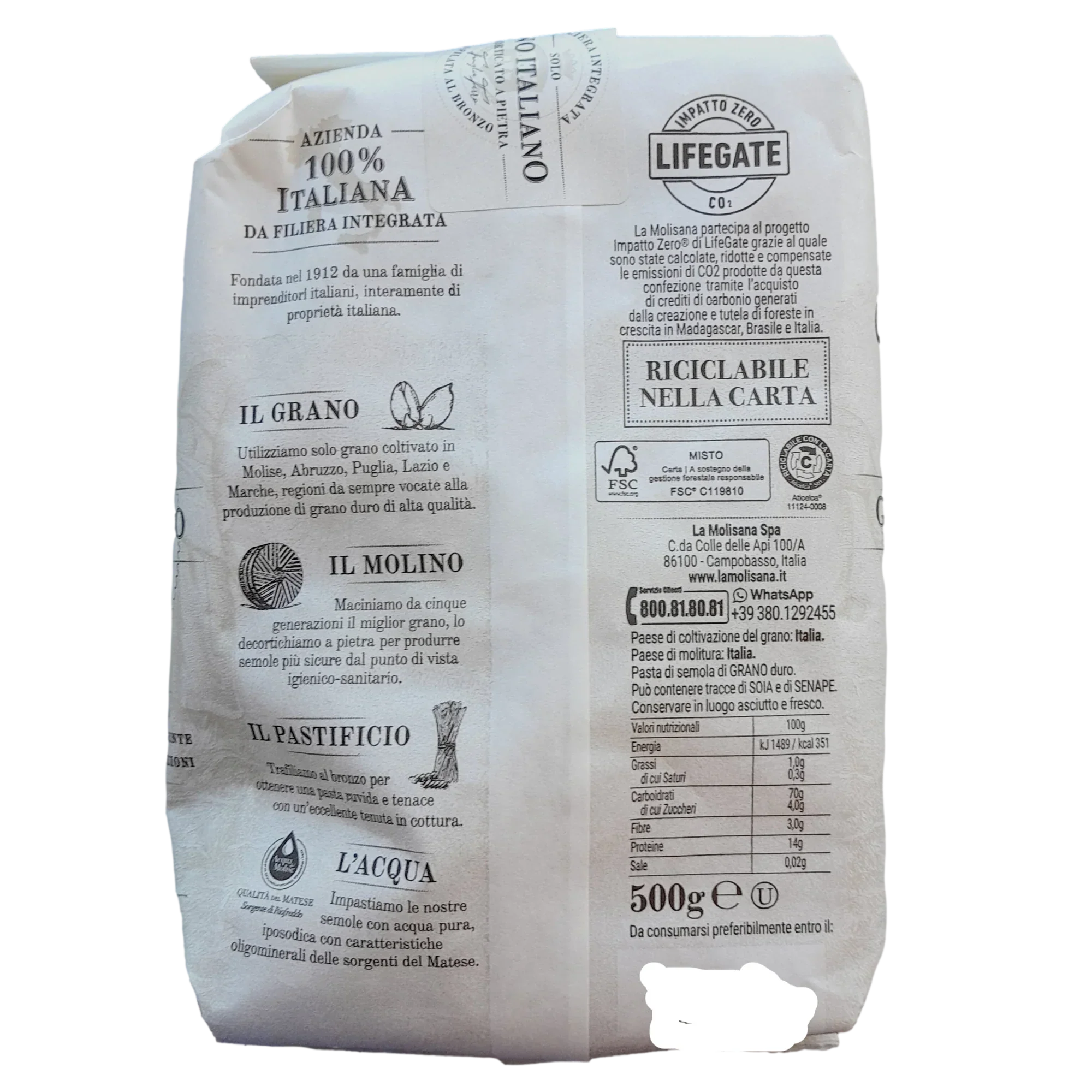 La Molisana Pennette Rigate Pasta (500g) - Image 3