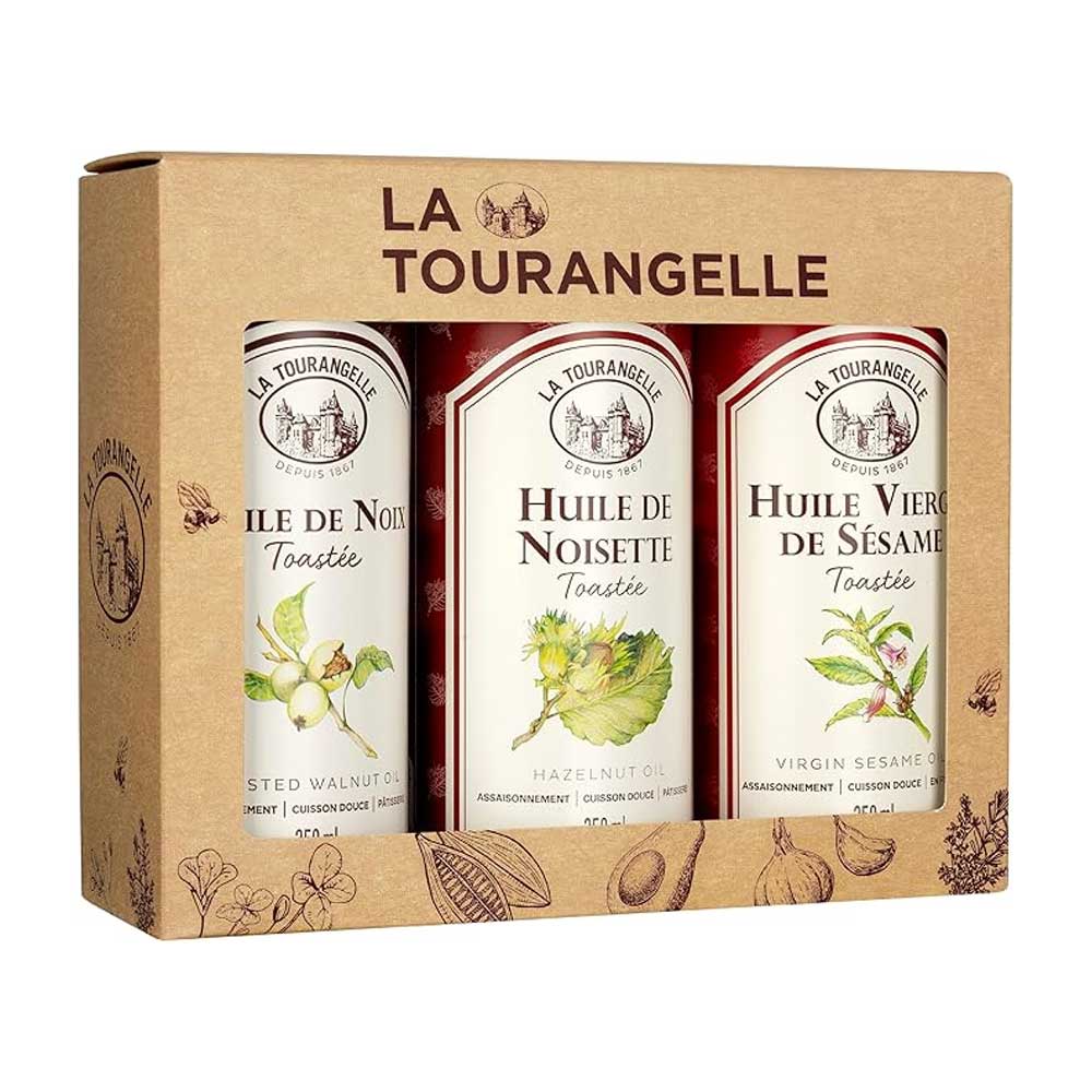 La Tourangelle Infused Oils Gift set - Walnut, Hazelnut & Sesame (3x250ml)