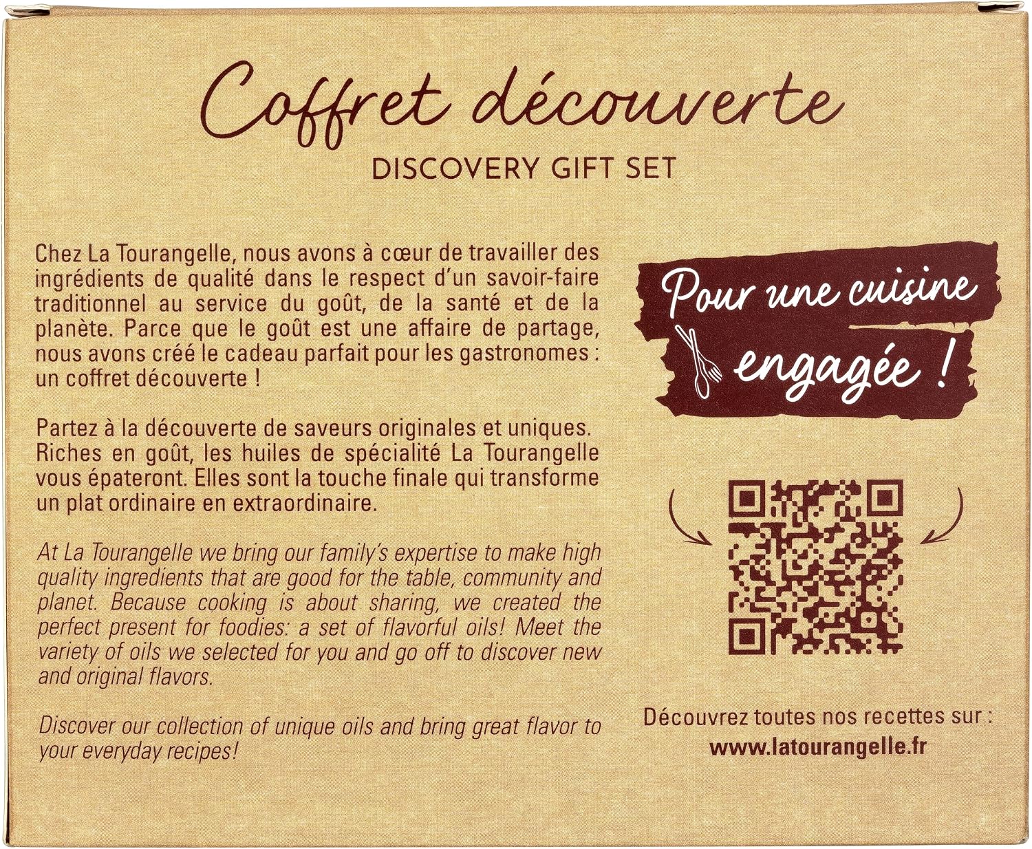 La Tourangelle Infused Oils Gift set - Walnut, Hazelnut & Sesame (3x250ml) - Image 2