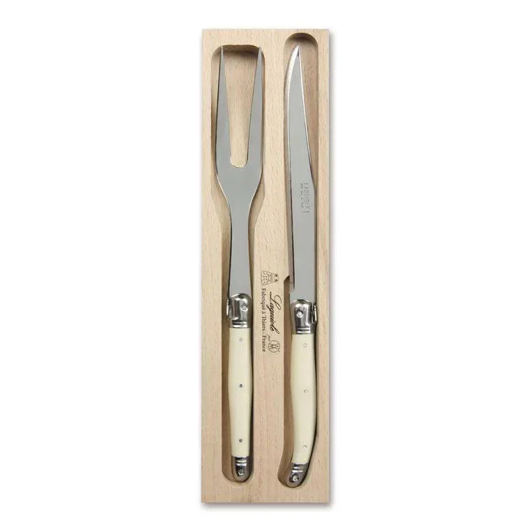 Laguiole Carving Set - Ivory White