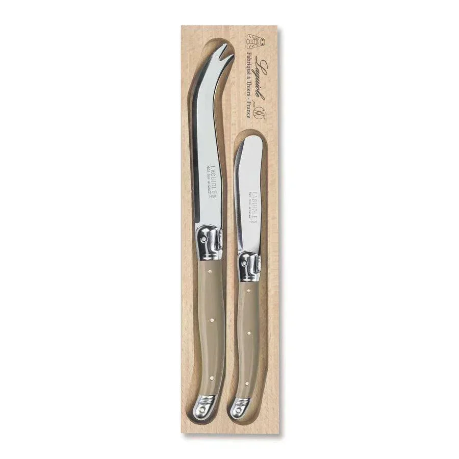 Laguiole Cheese Knife Set of 2 in a Tray - Mushroom