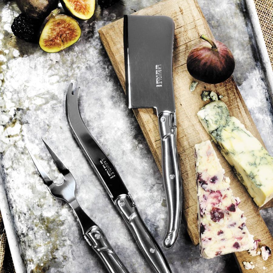 Laguiole Cheese Knife Set of 6 in a Tray - Green - Image 2