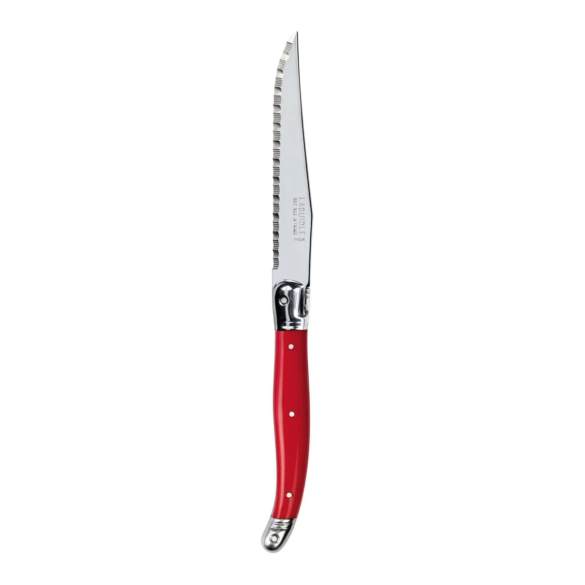 Laguiole French Style Fine Dining Steak Knife - Red