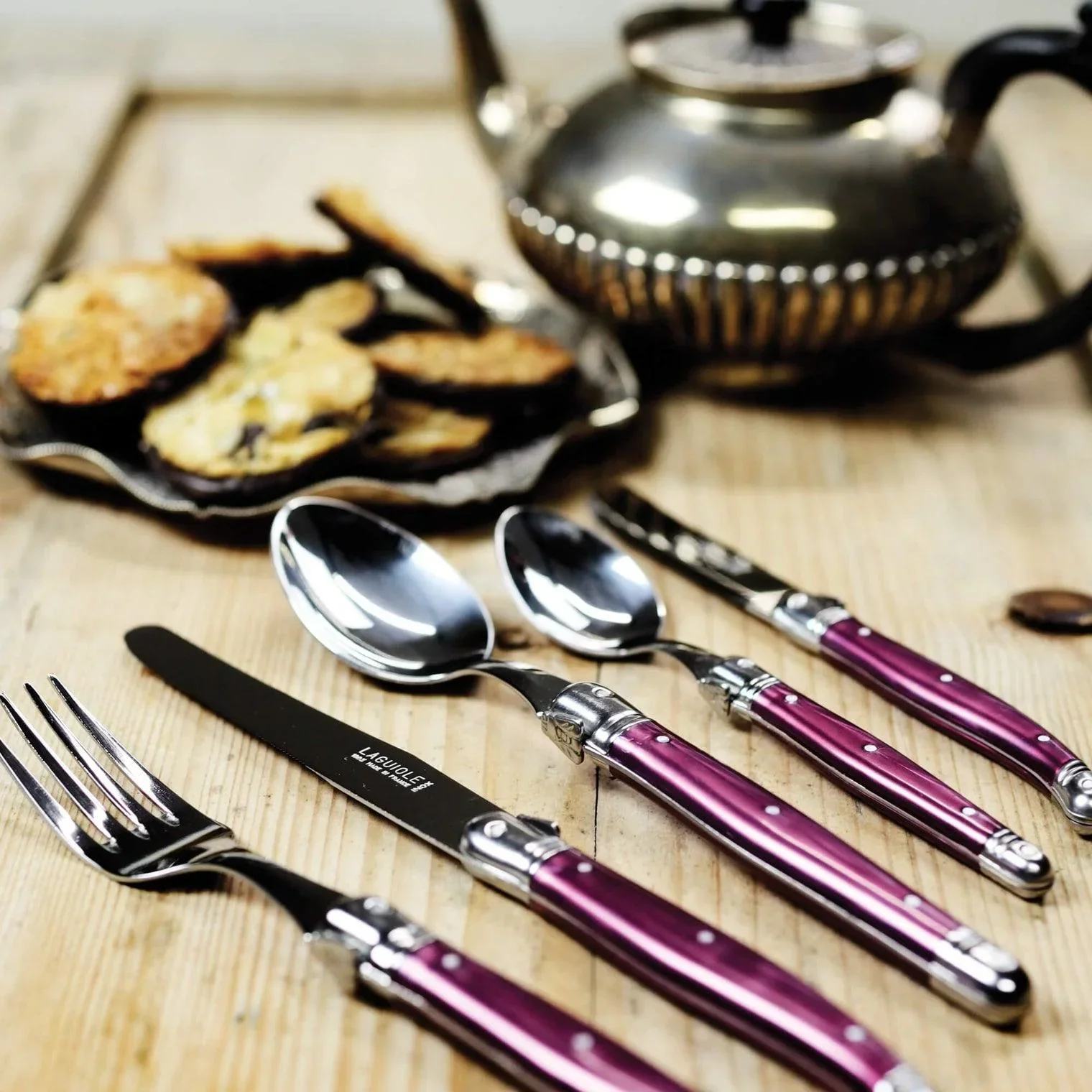 Laguiole French Style Set Of 24 Piece Fine Dining Cutlery Set - Black - Image 2