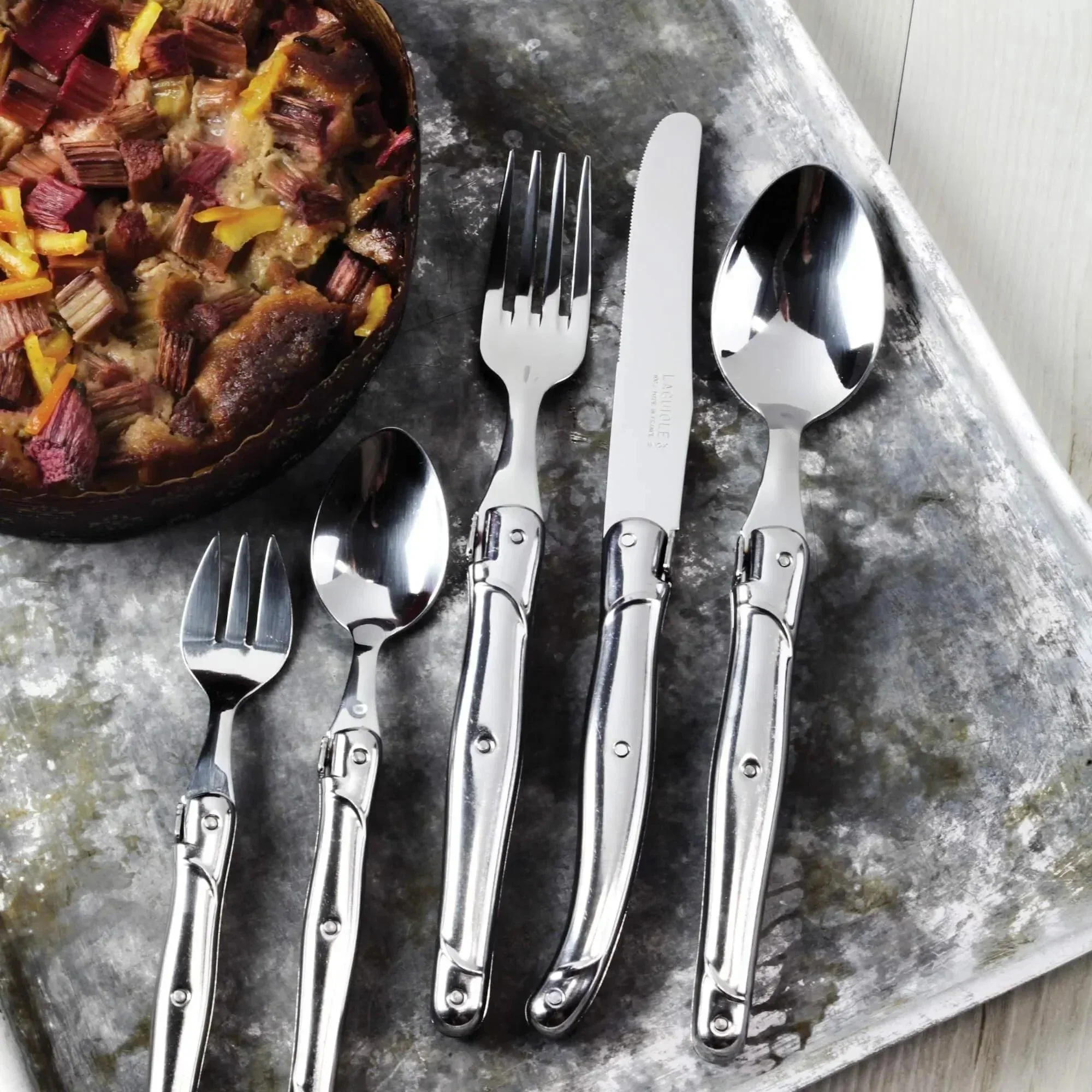 Laguiole French Style Set Of 24 Piece Fine Dining Cutlery Set In Wooden Tray - MultiColour - Image 2
