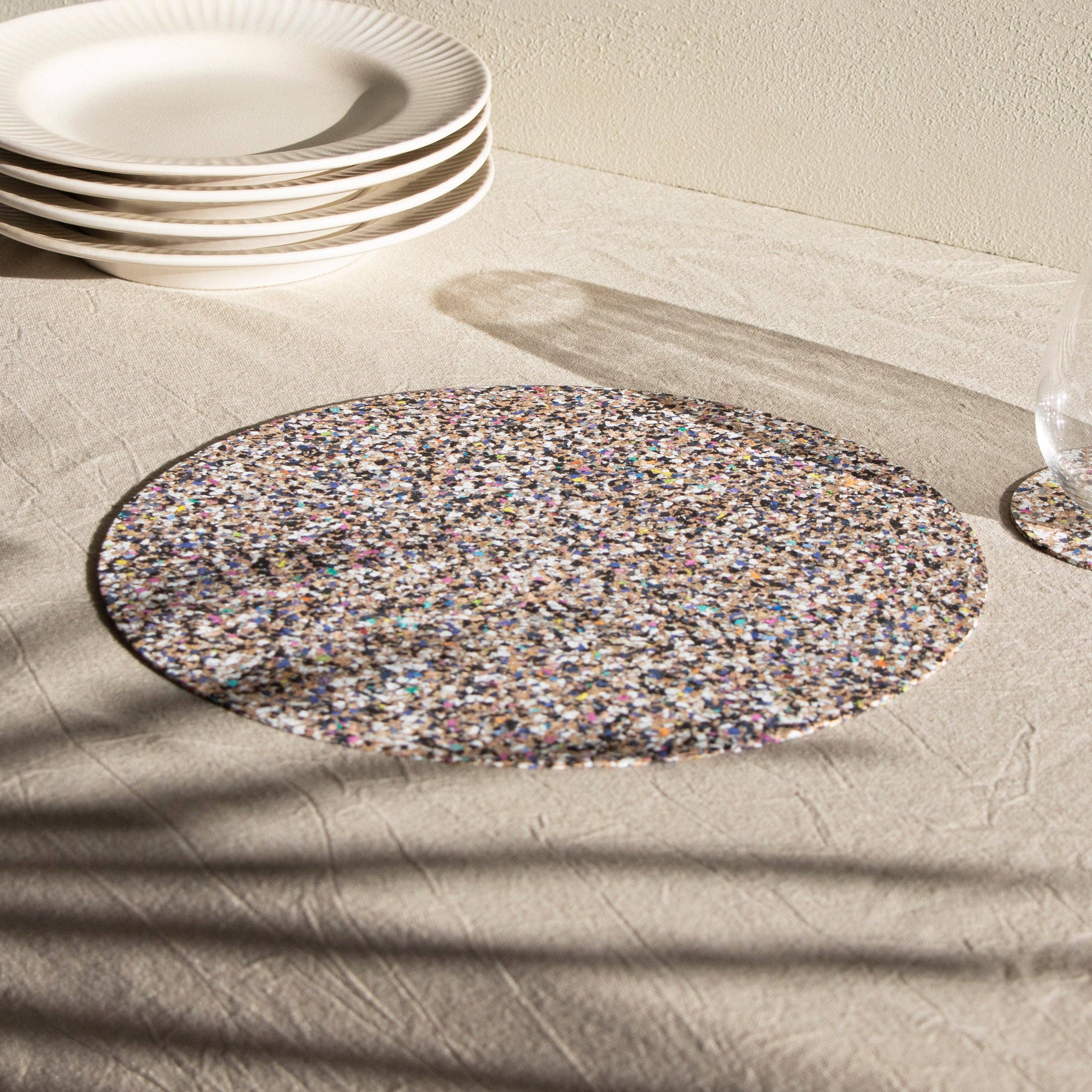 Liga Cork - Beach Clean MAX Round Placemats - Set of 4 - Image 4