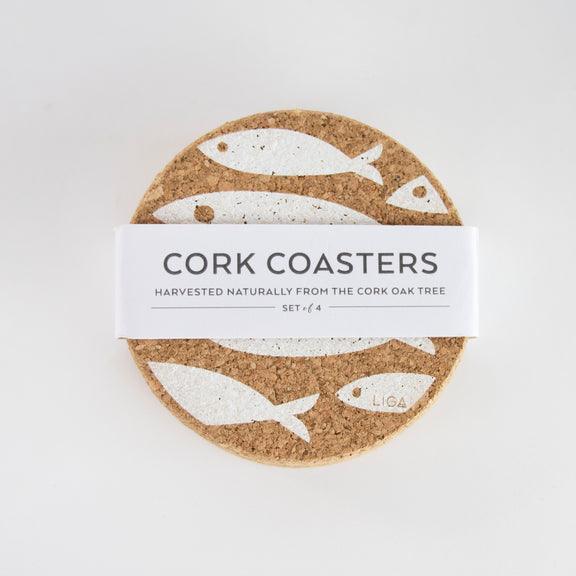 Liga Cork Coaster  - White Fish - Image 3