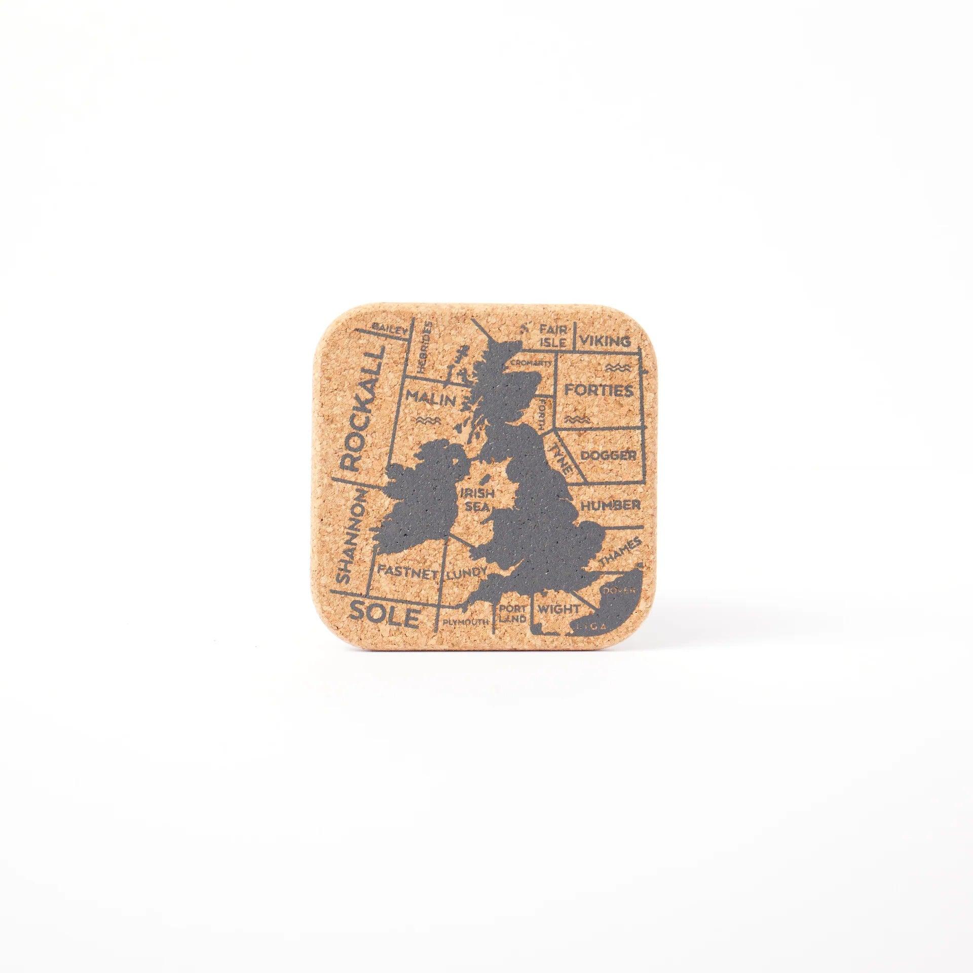 Liga Cork Coasters - Shipping Forecast (Set of 4)