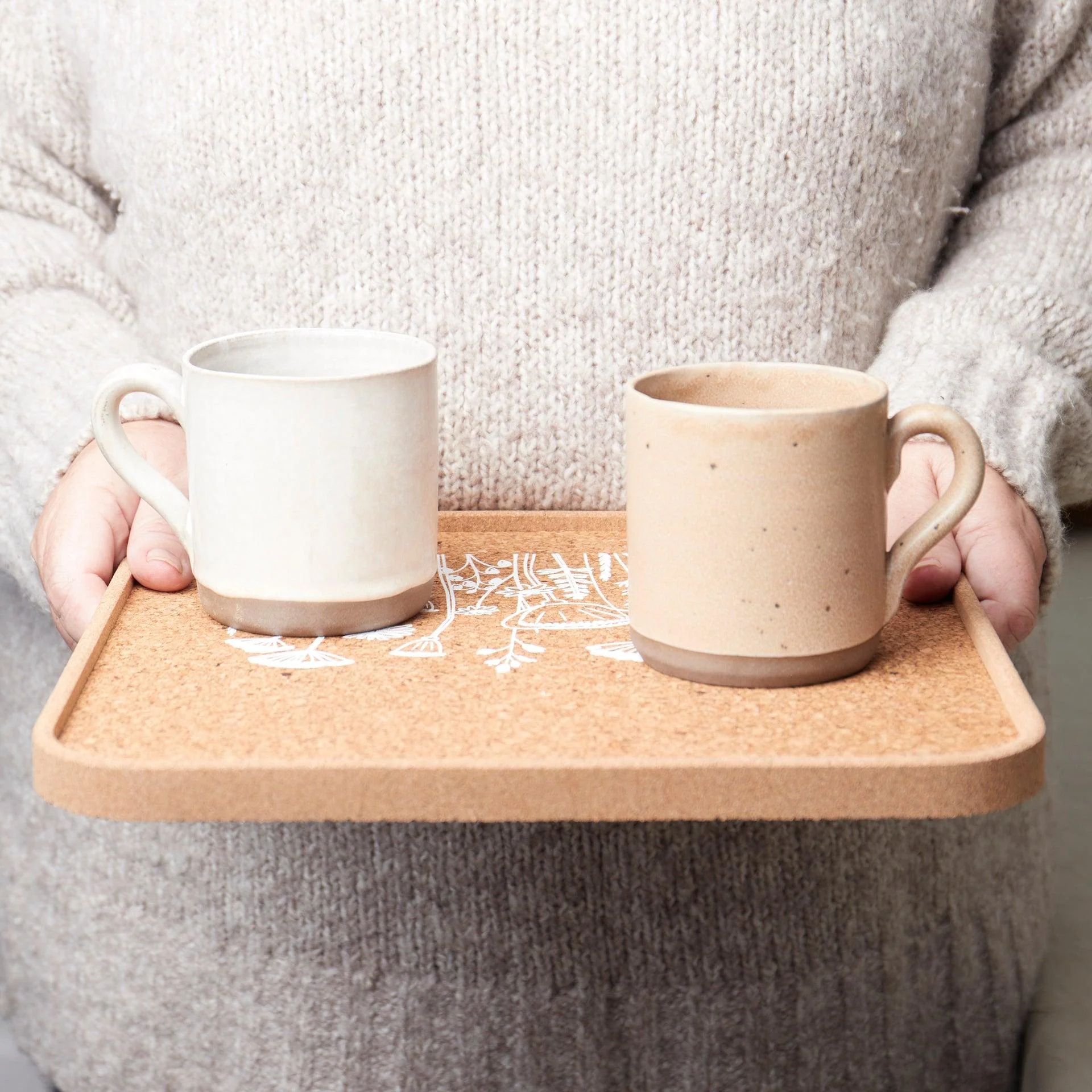 Liga Cork Eco Cork Tray - Flowers (30cm) - Image 3