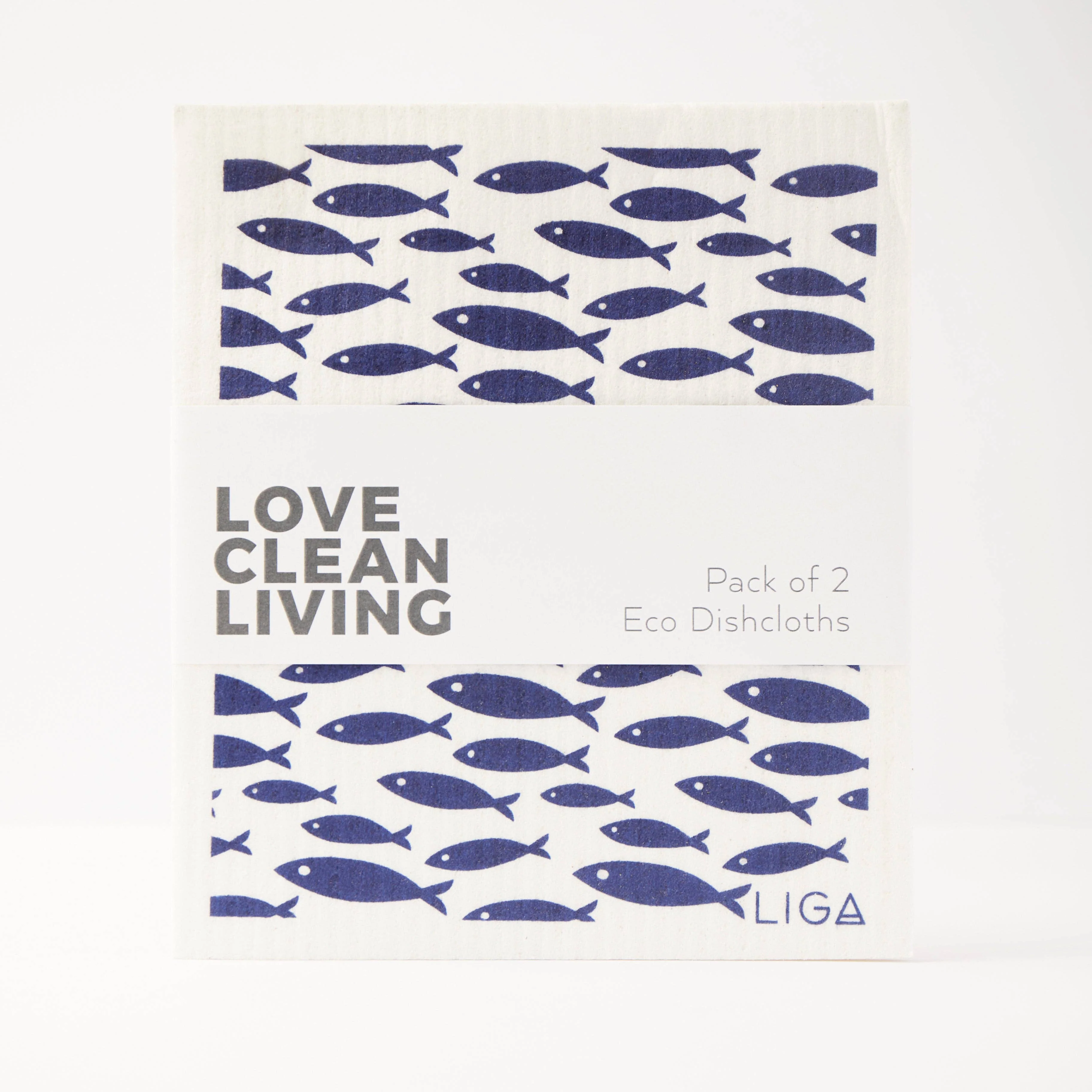 Liga Eco Dishcloths - Fish & Wave - Image 4