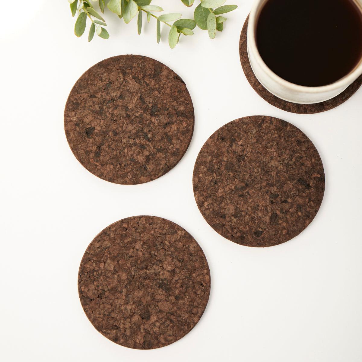 Liga Cork - Smoked Cork Coasters Round - (Set of 4) - Image 3
