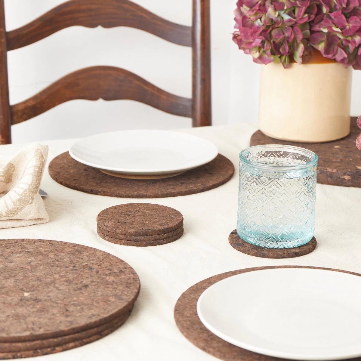 Liga Cork - Smoked Cork Coasters Round - (Set of 4) - Image 5