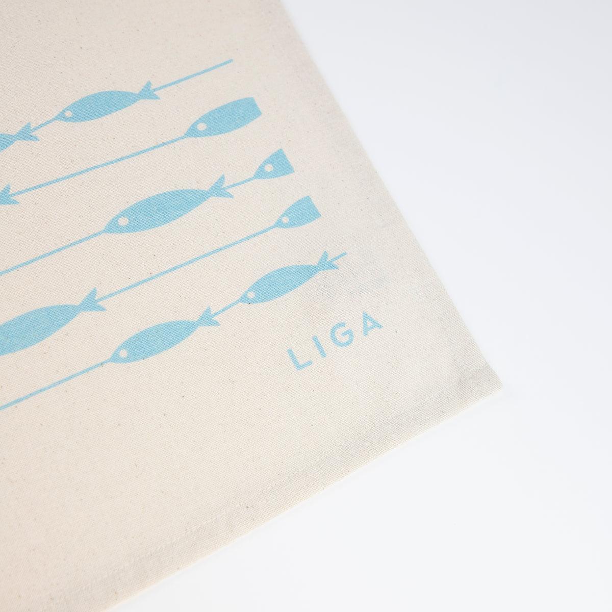 Liga Organic Organic Tea Towel - Fish on a Line - Image 2