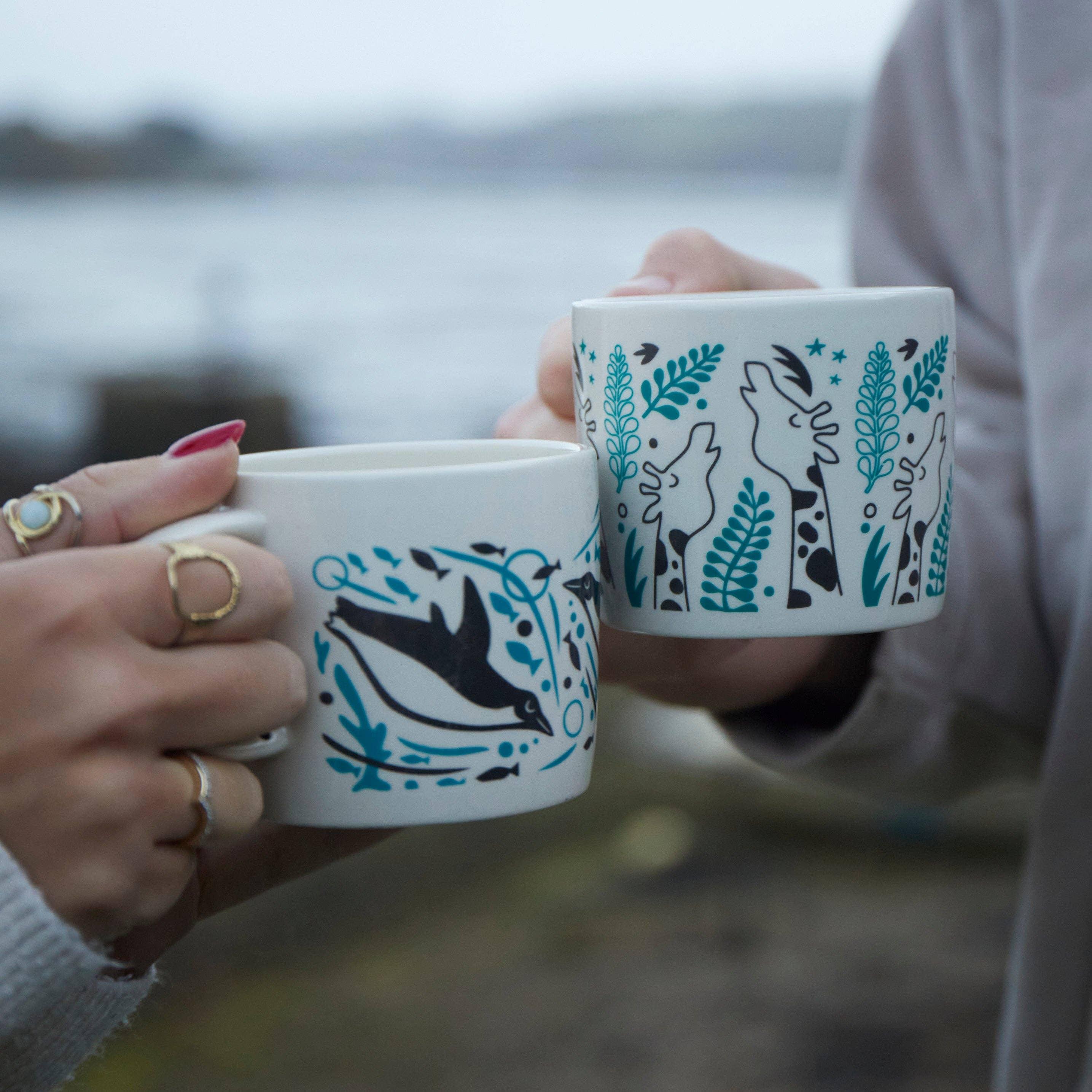 Liga Stoneware Mug - Swimming Penguins - Image 10