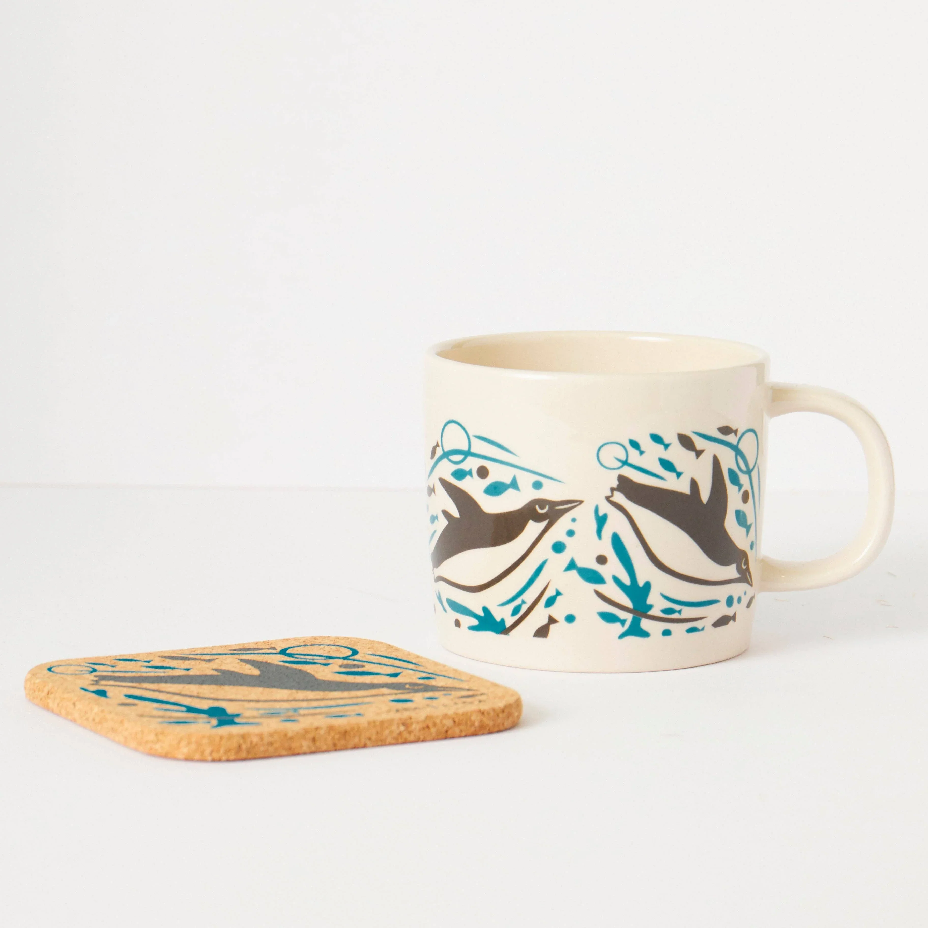 Liga Stoneware Mug - Swimming Penguins - Image 3