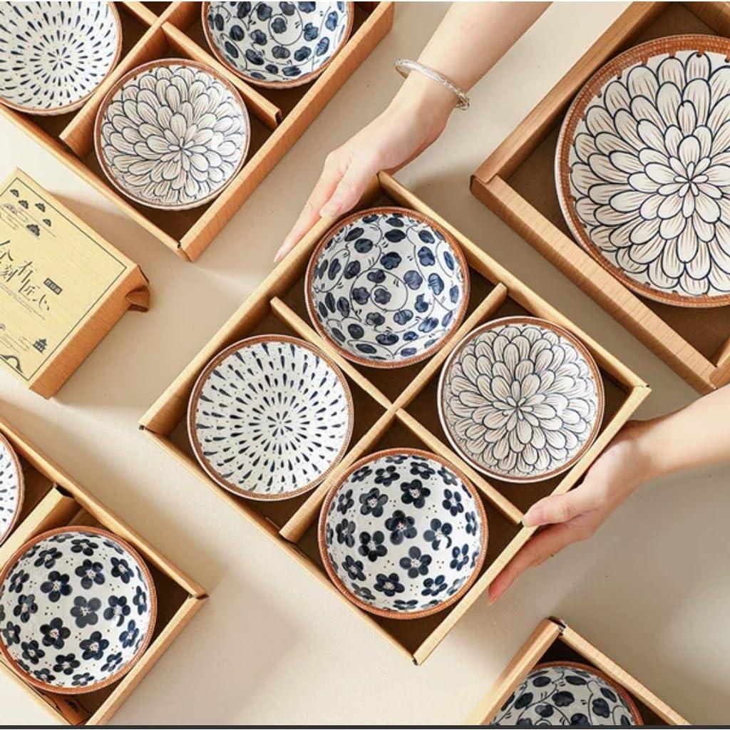 Light-Luxury Japanese Ceramic Rice Bowl Set (4 Piece) - Image 2