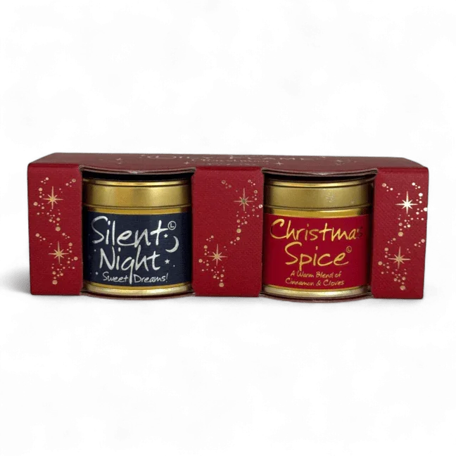 Lily Flame Mini Tin Duo Gift Set Christmas - Silent Night & Christmas Spice Candle - Image 4