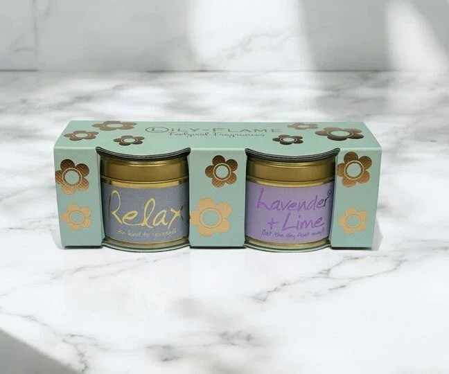 Lily Flame Mini Tin Duo Gift Set - Relaxing (Relax & Lavender & Lime) - Image 2