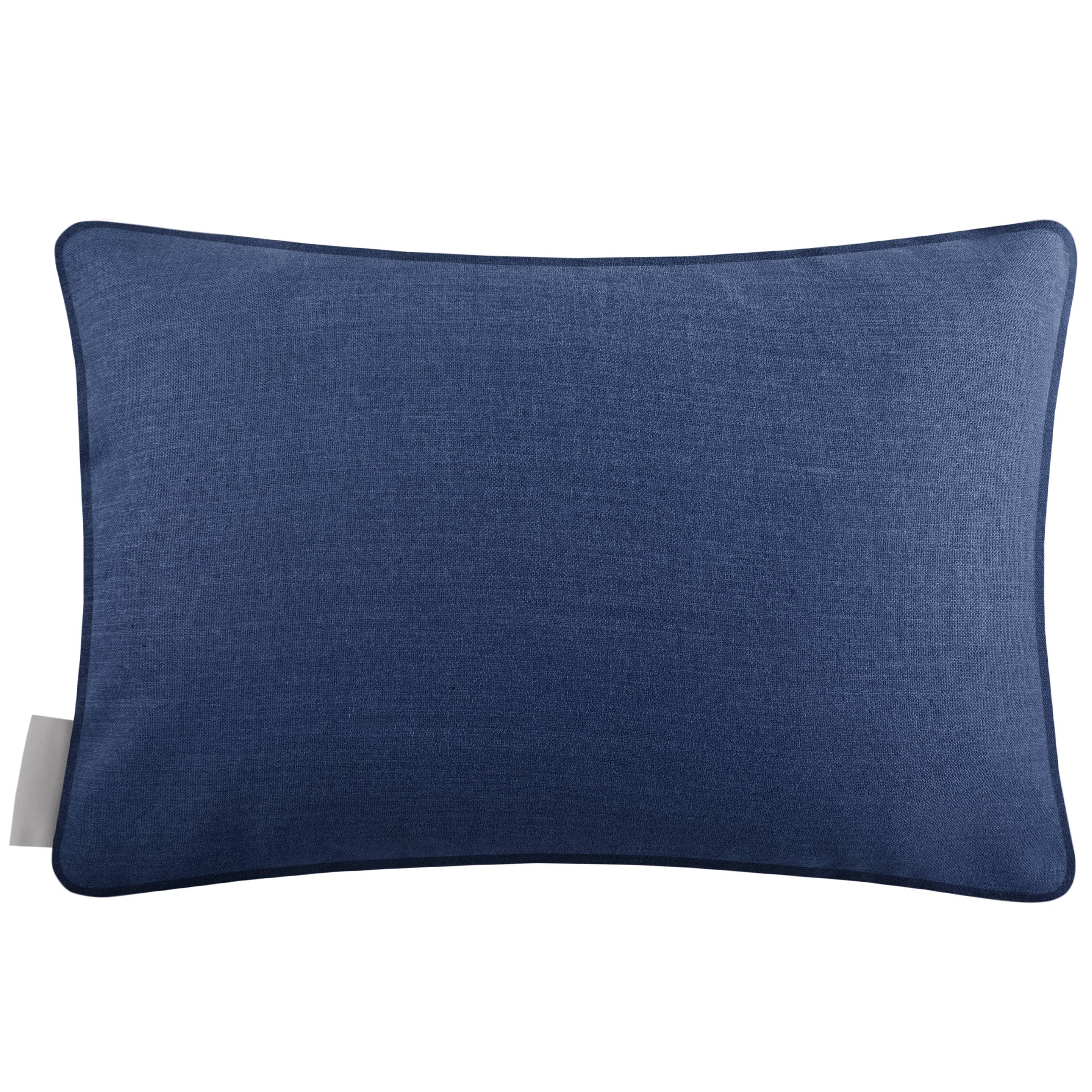 Lobster Printed Piped Cushion Cobalt Feather Filled (40x60cm) - Image 3