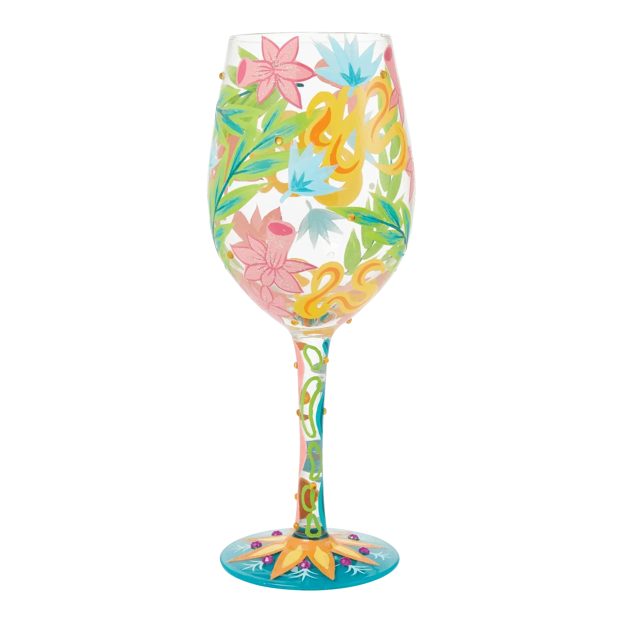 Lolita Fashion Florals Wine Glass