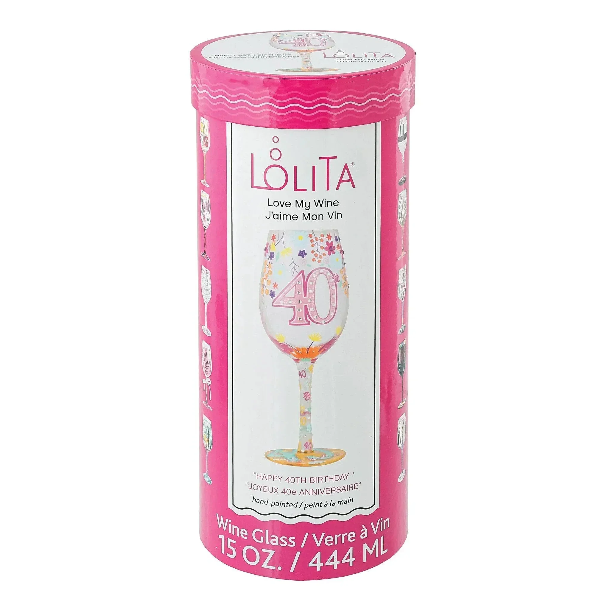 Lolita Happy 40th Birthday Wine Glass - Image 6