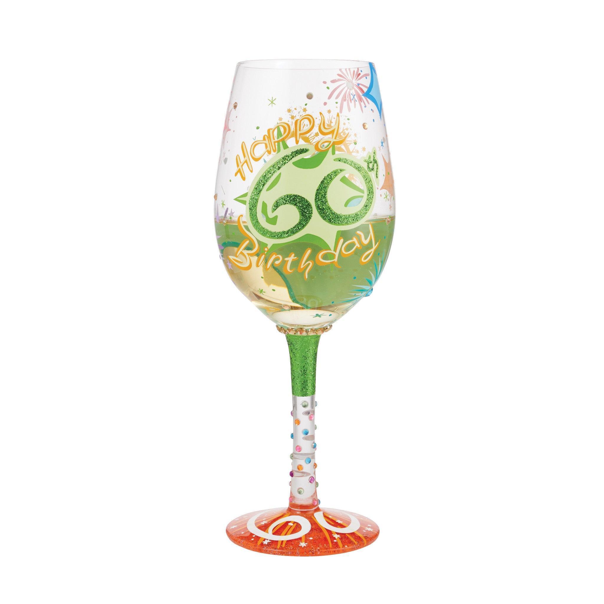 Lolita Happy 60th Birthday Wine Glass