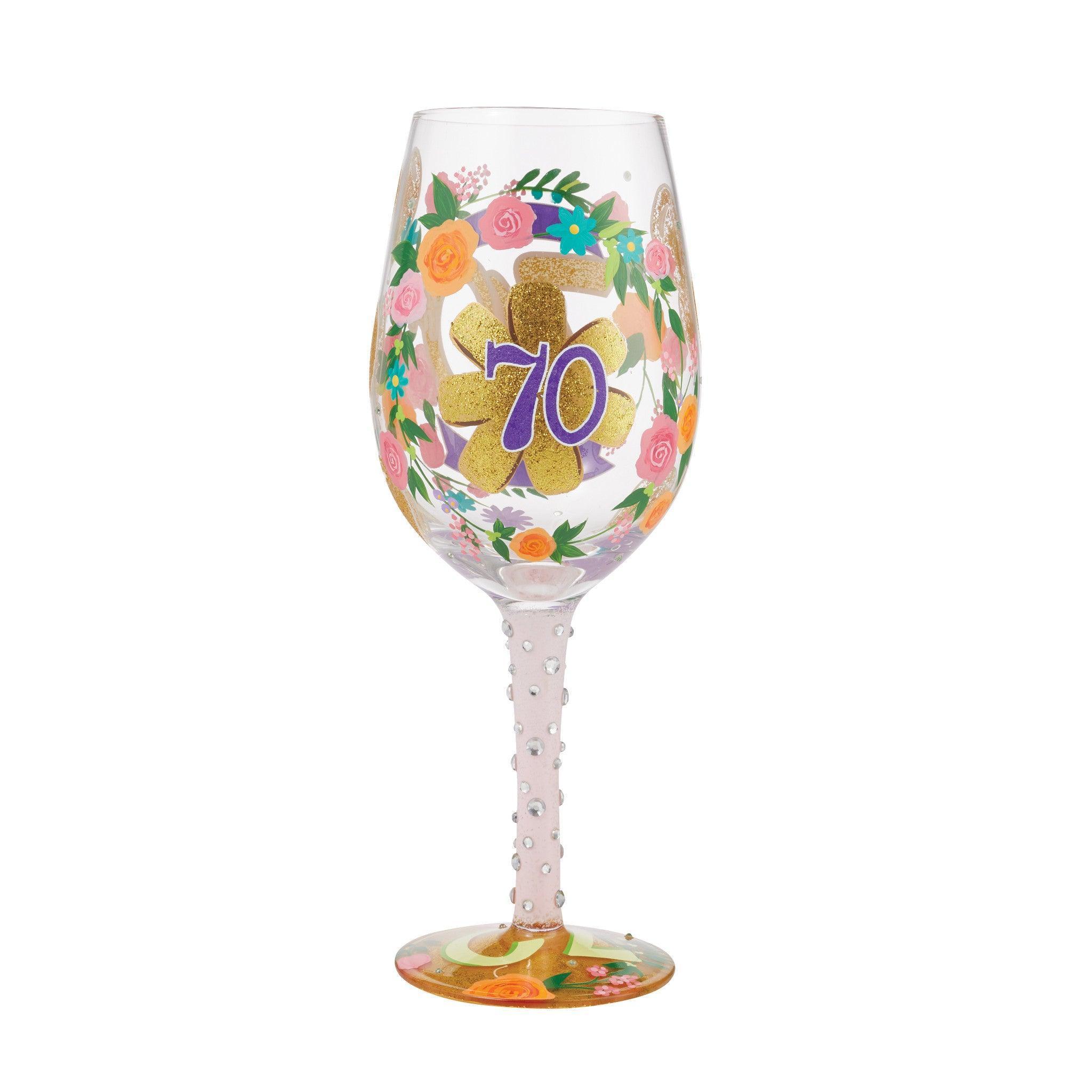 Lolita Happy 70th Birthday Wine Glass - Image 3