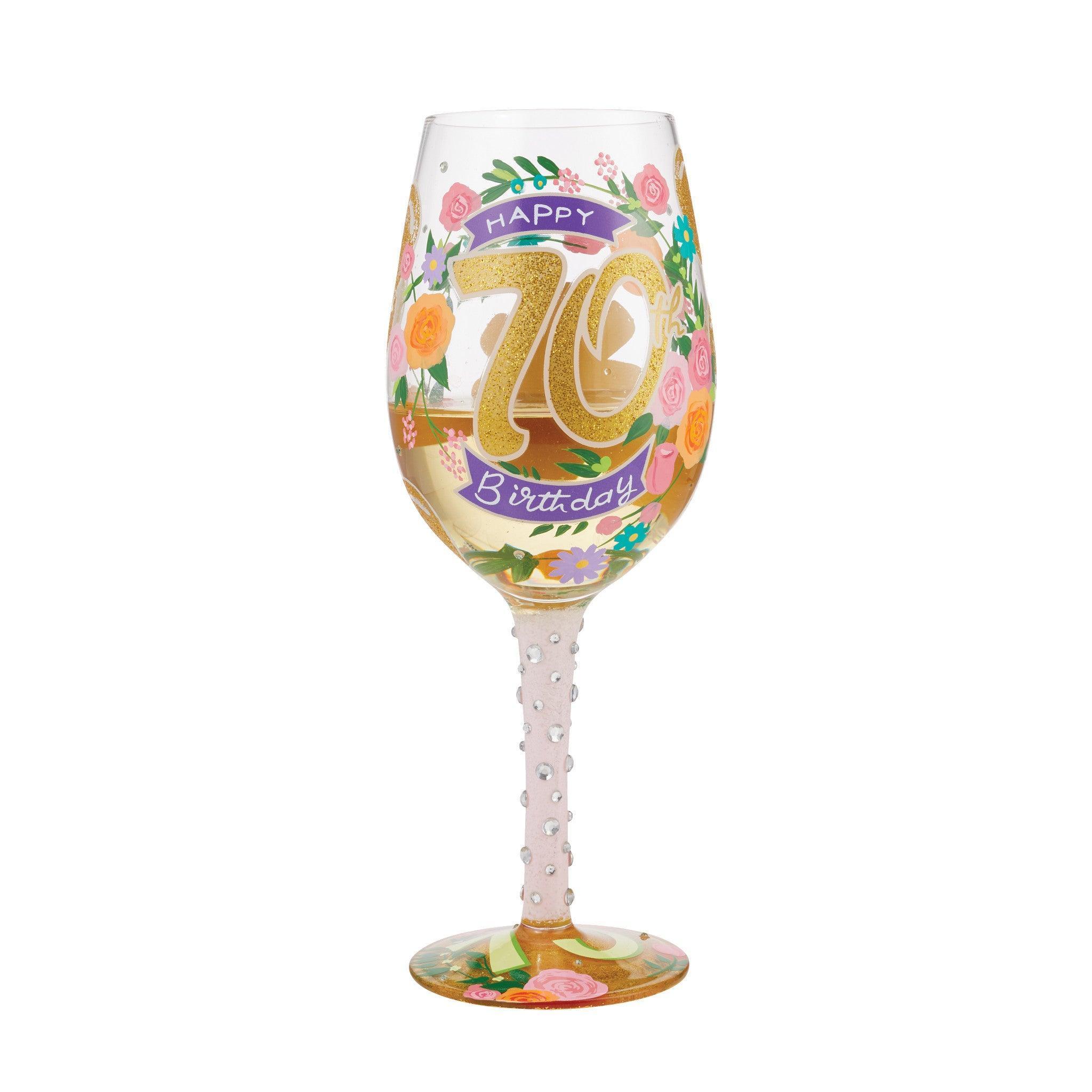 Lolita Happy 70th Birthday Wine Glass - Image 4