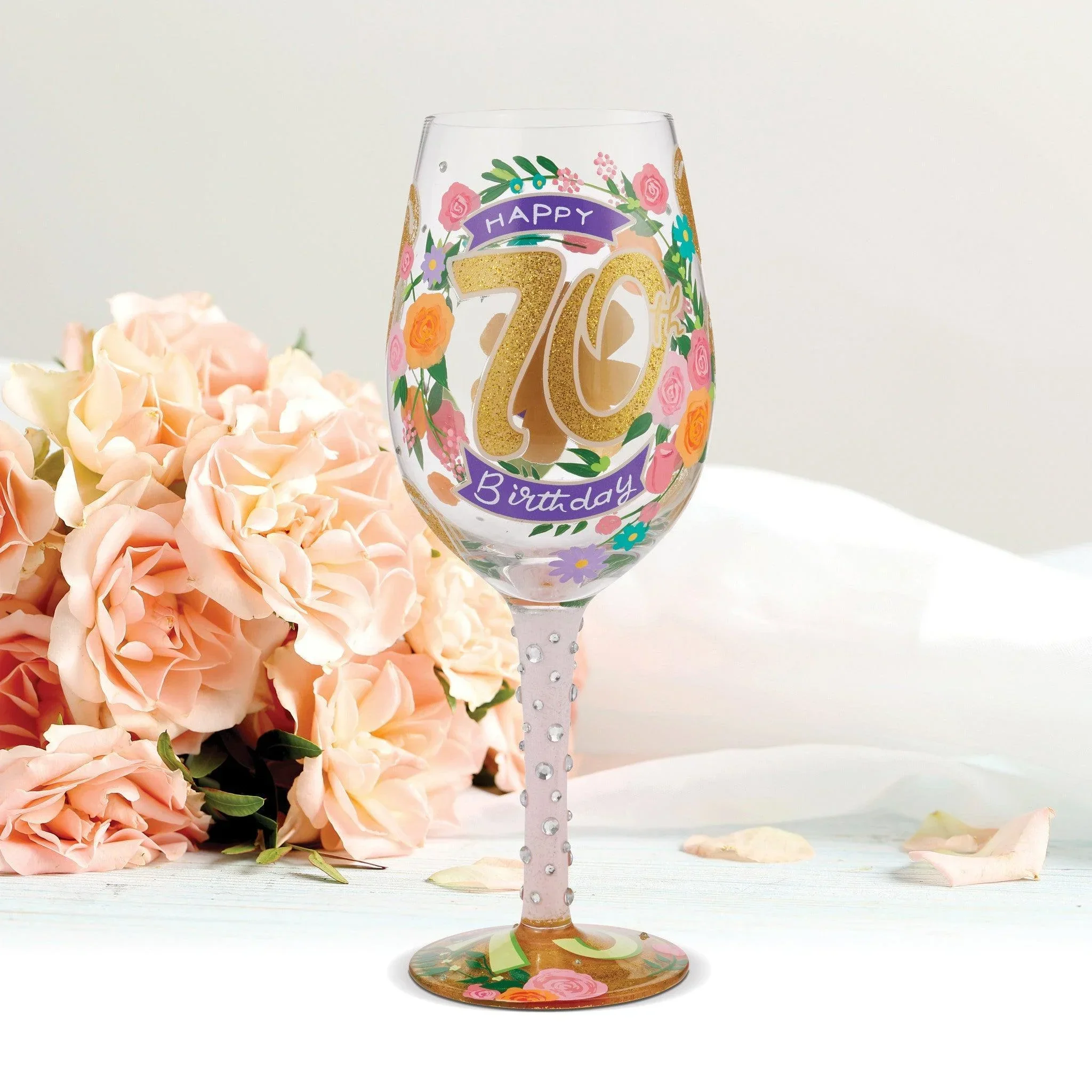 Lolita Happy 70th Birthday Wine Glass - Image 8