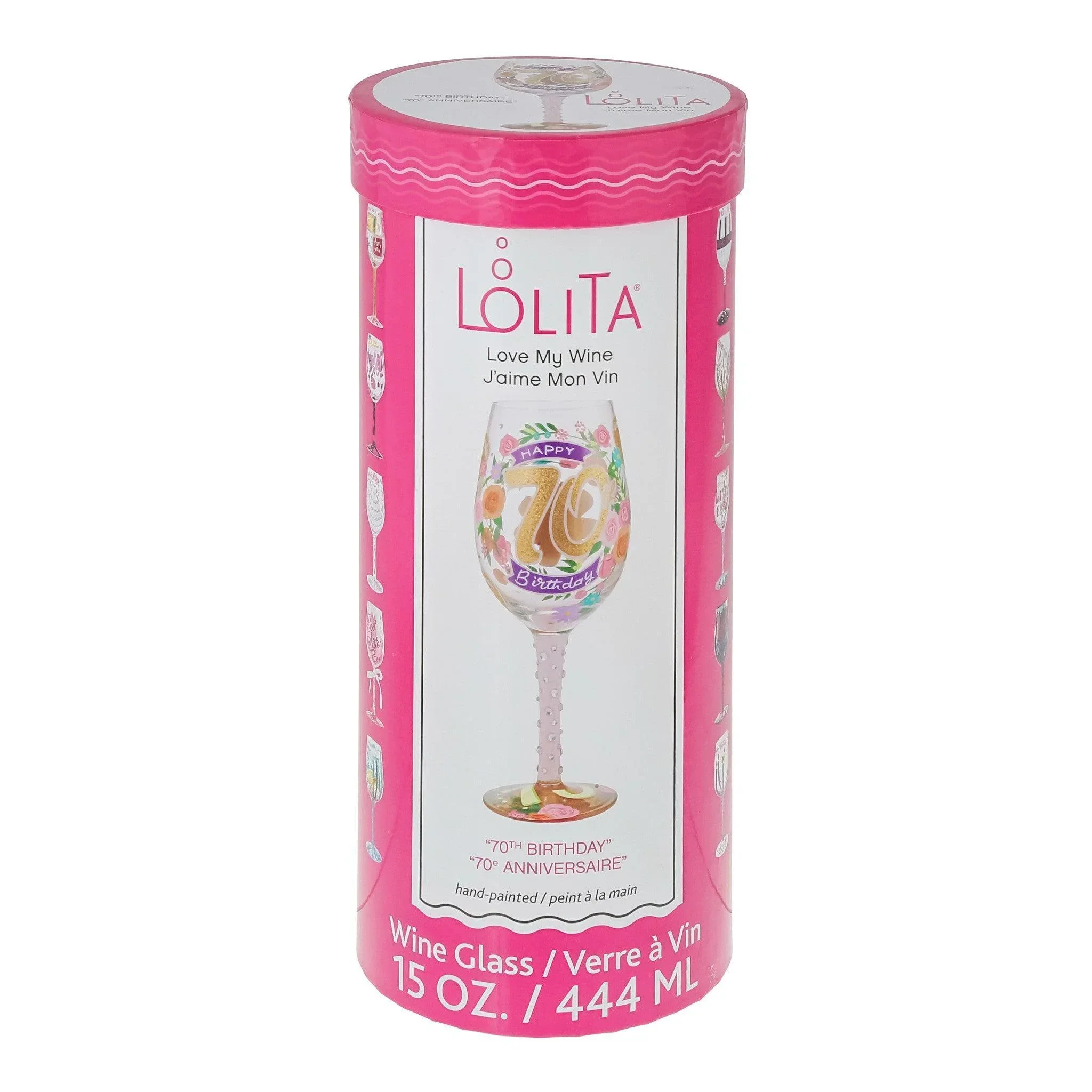 Lolita Happy 70th Birthday Wine Glass - Image 9