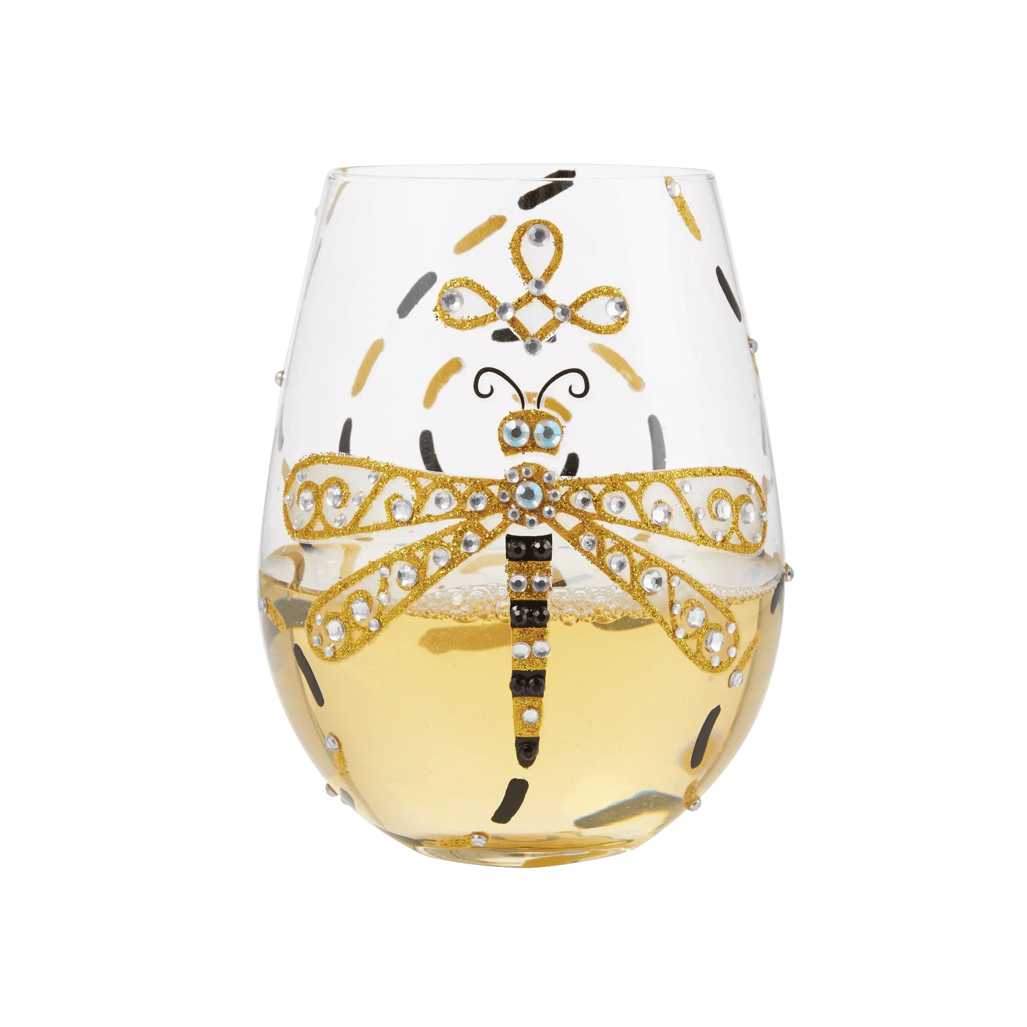 Lolita Happy Dazzling Dragonfly Stemless Wine Glass - Image 2