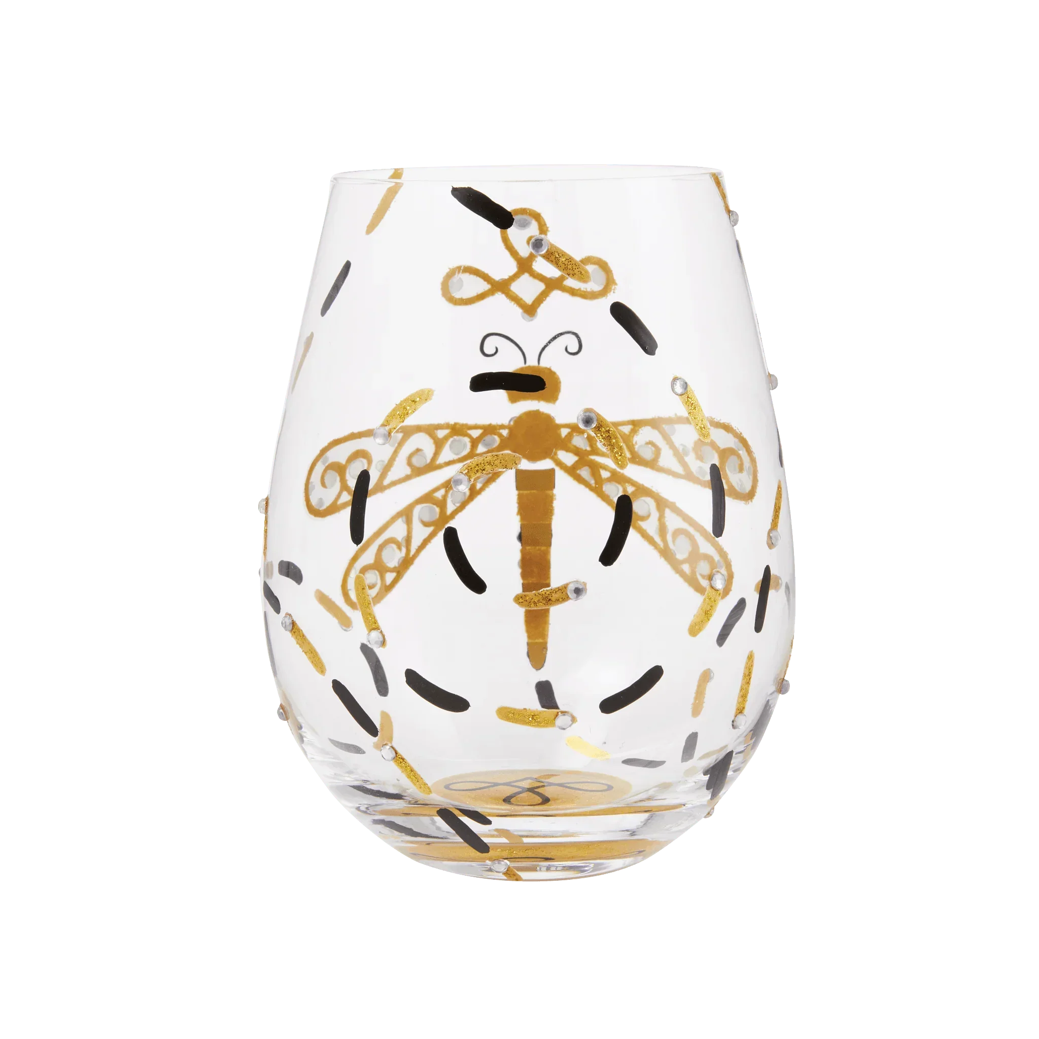 Lolita Happy Dazzling Dragonfly Stemless Wine Glass - Image 4