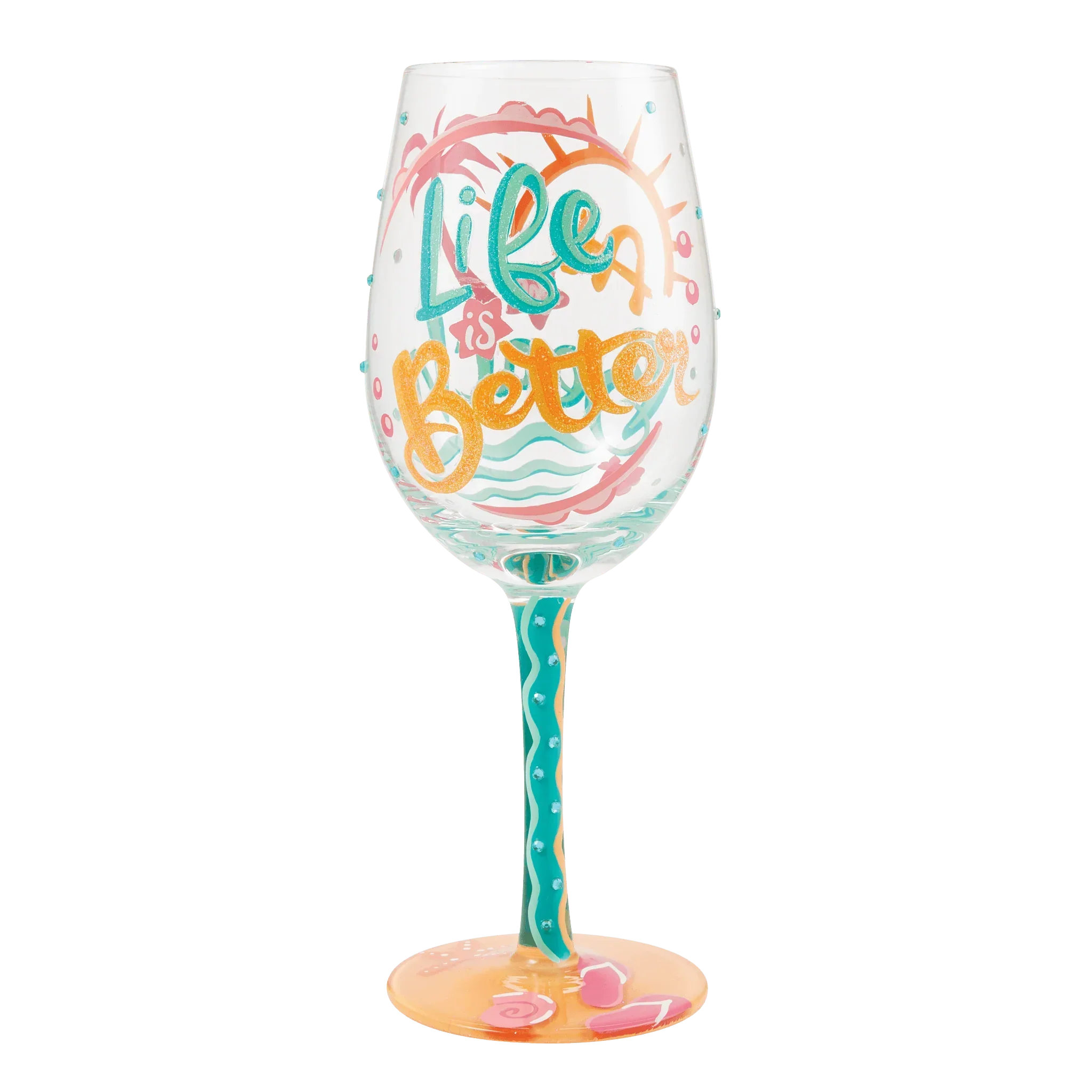 Lolita Life At The Beach Wine Glass