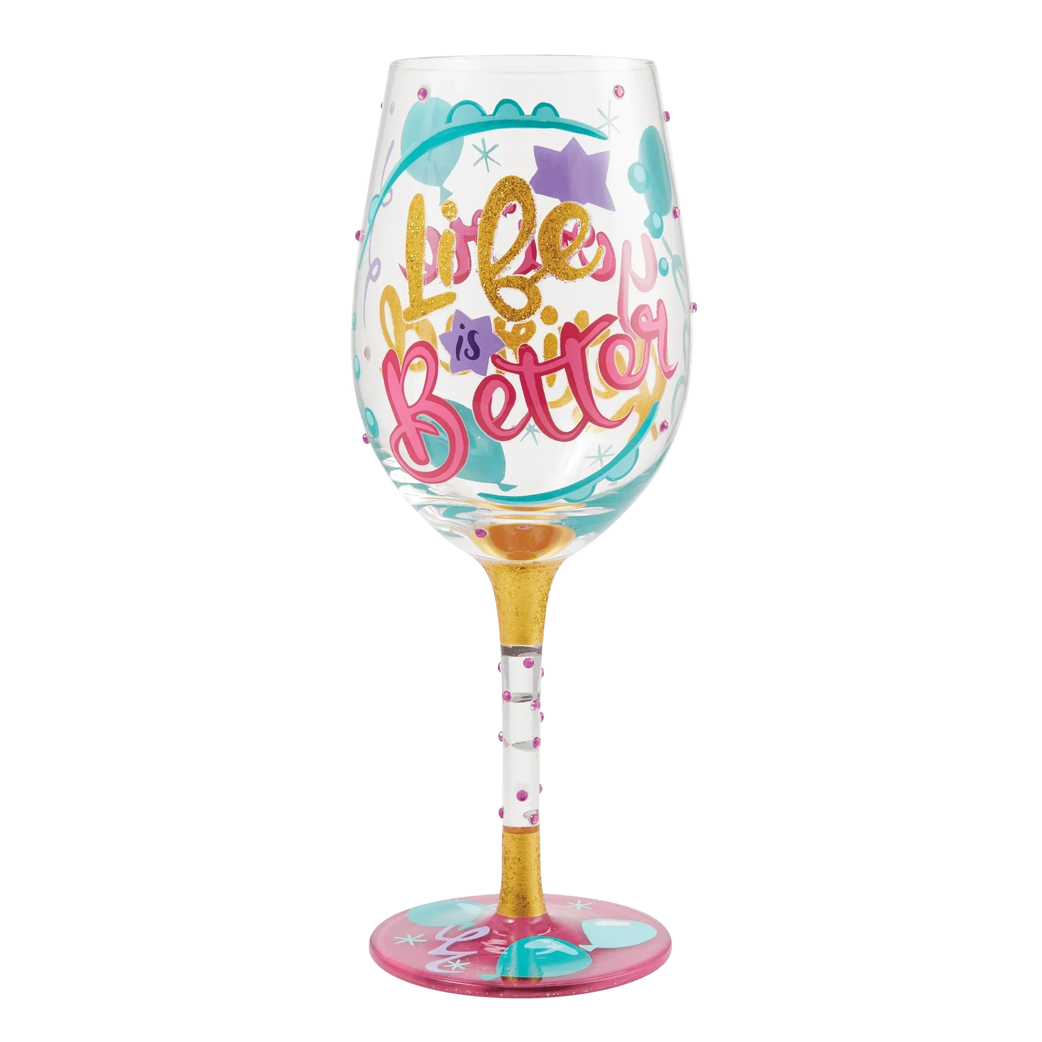 Lolita Pretty as a Peony Wine Glass