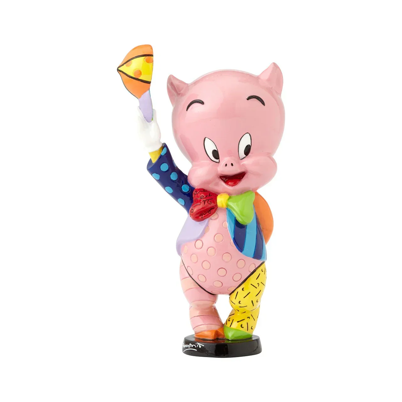 Porky Pig with Baseball Cap Figurine (Looney Tunes by Romero Britto) - Image 2
