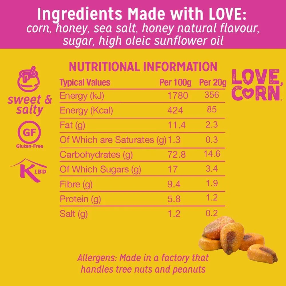 Love Corn Sweet & Salty Crunchy Corn (20x20g) - Image 3