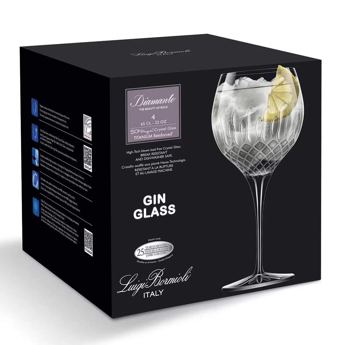 Luigi Bormioli Diamante Crystal Gin Glasses - 650ml (Set of 8) - Image 5