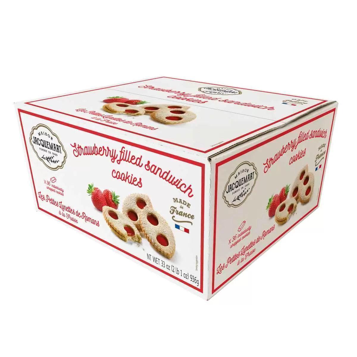 Maison Jacquemart Strawberry Filled Sandwich Cookies (936g)
