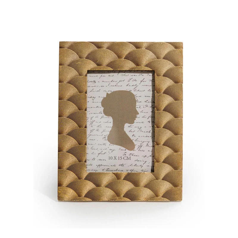 Gold Fan-Effect Photo Frame (23cm)