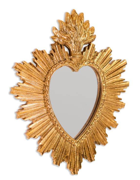 Small Gold Sacred Heart Mirror" - Image 2
