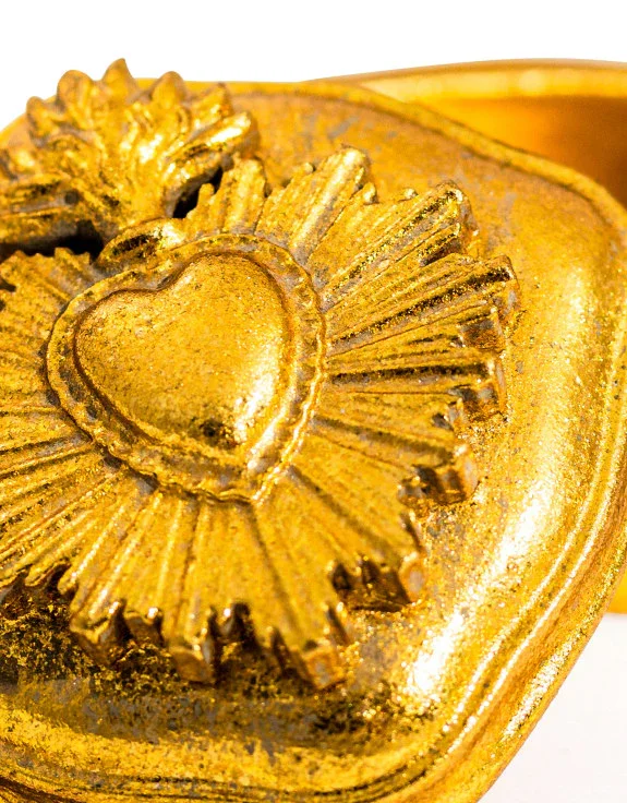 Small Gold Sacred Heart Trinket Box (8cm) - Image 3