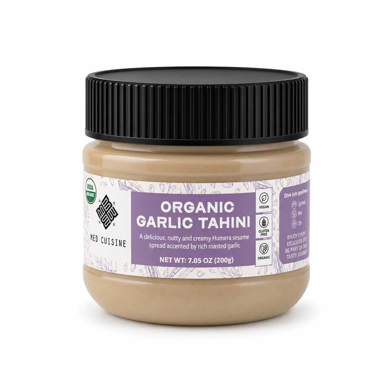 Med Cuisine Organic Garlic Tahini (200g)